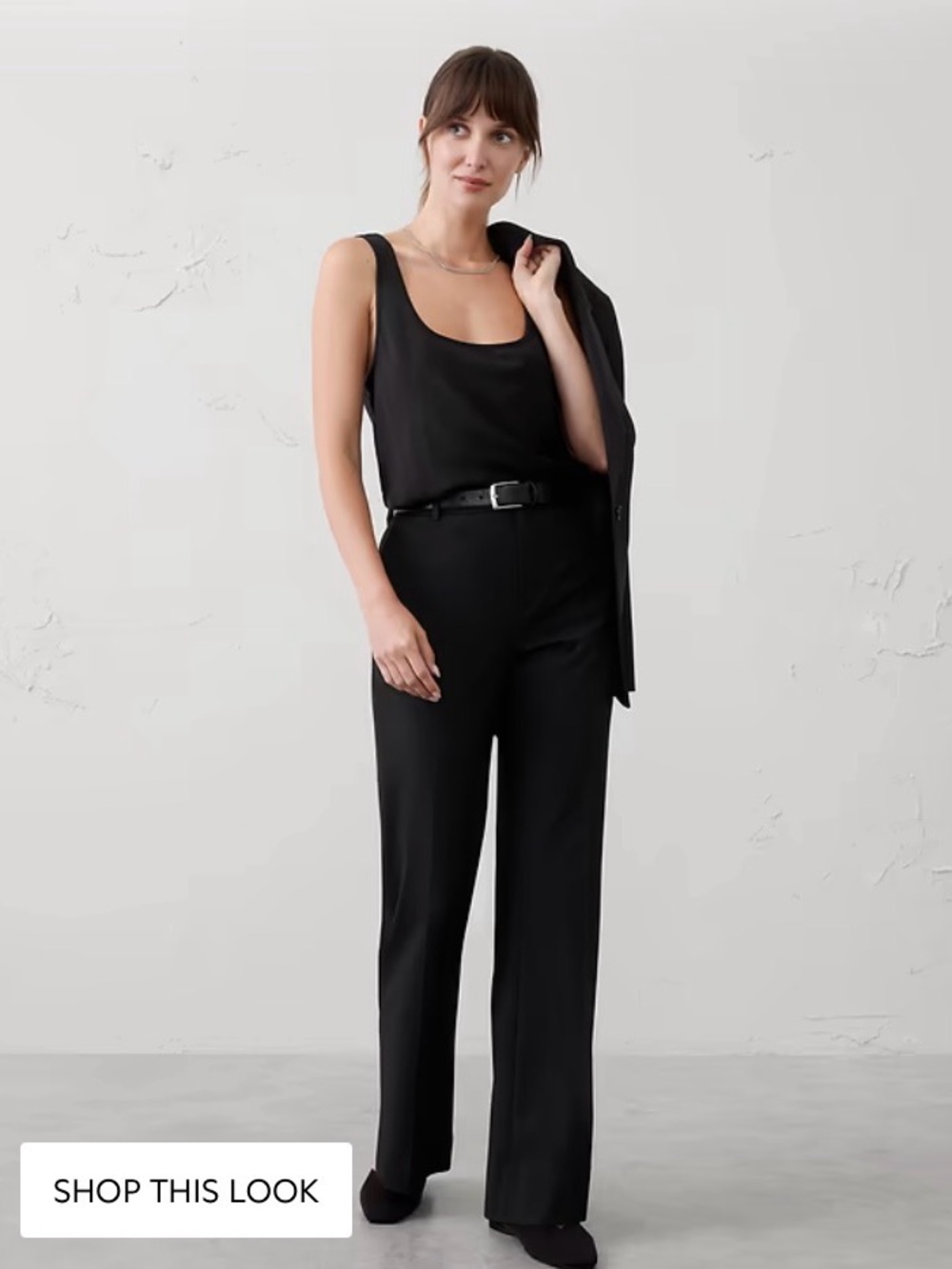 Banana Republic Black BOOTCUT HIGH-RISE SCULPTED TROUSER